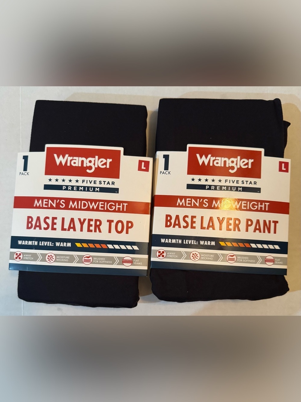 Wrangler Men's Brushed Performance Base Layer Pant & Base Layer Top , 1 Pack ea